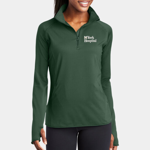 Ladies 1/2 Zip Pullover Sweatshirt Thumbnail